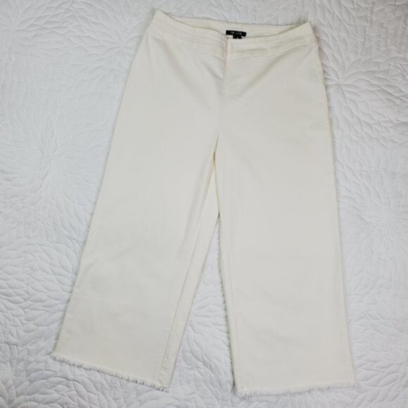 NIC+ZOE Pants Women’s Crop Stretch Denim Wide Leg Capris Size 8 - Picture 3 of 6